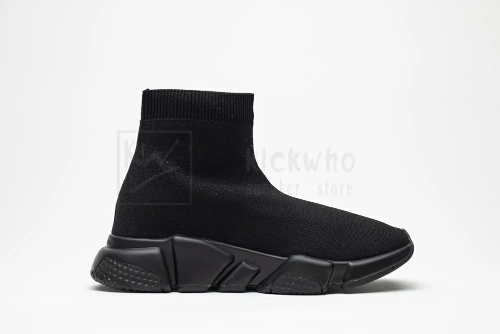 Ba*len*cia*ga speed graffiti trainers black white logo 605942w05ge1006