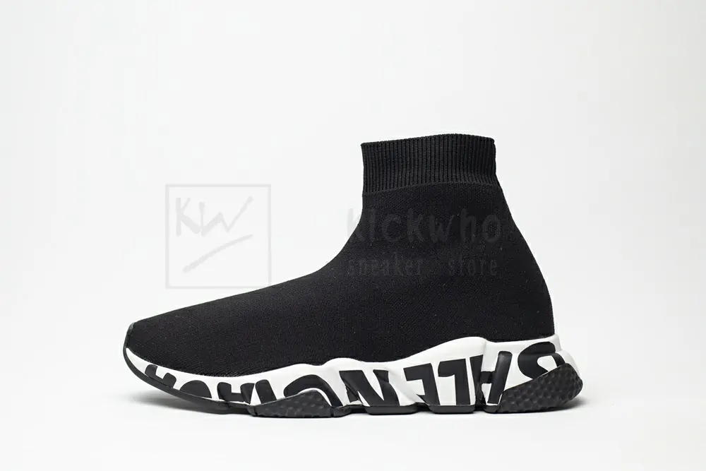 Ba*len*cia*ga speed graffiti trainers black white 605972w05ge1015