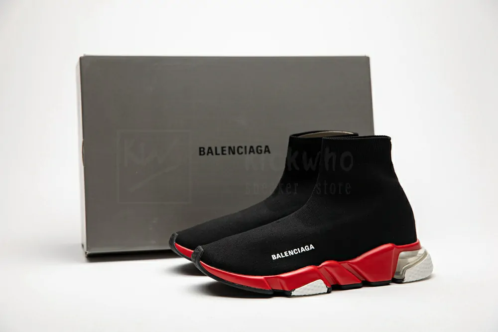 Ba*len*cia*ga speed clear sole black red