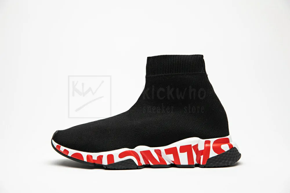 Ba*len*cia*ga graffiti speed red sole