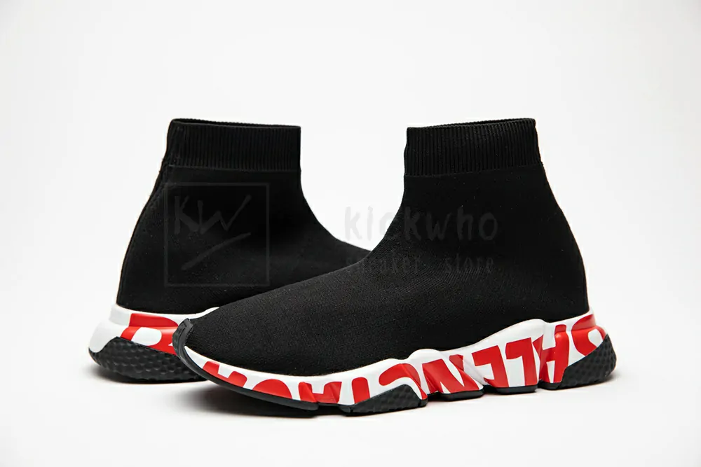Ba*len*cia*ga graffiti speed red sole