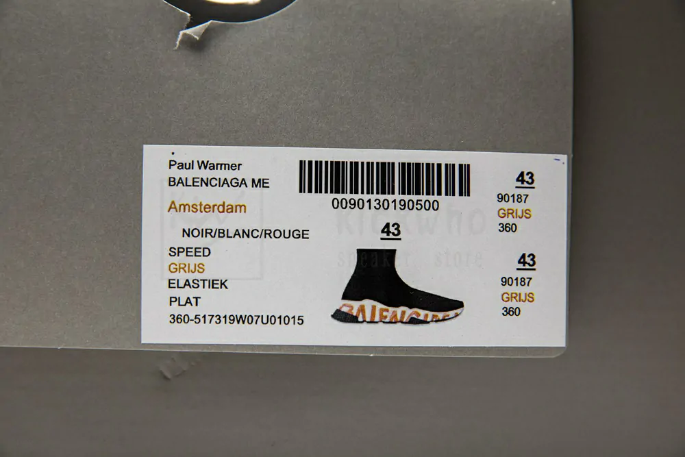 Ba*len*cia*ga graffiti speed red sole