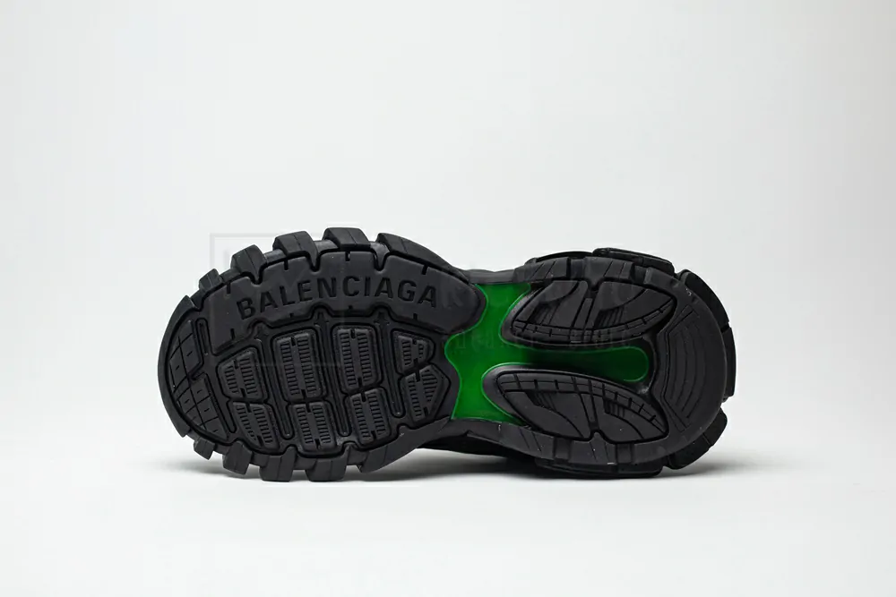 Ba*len*cia*ga track trainer black green logo