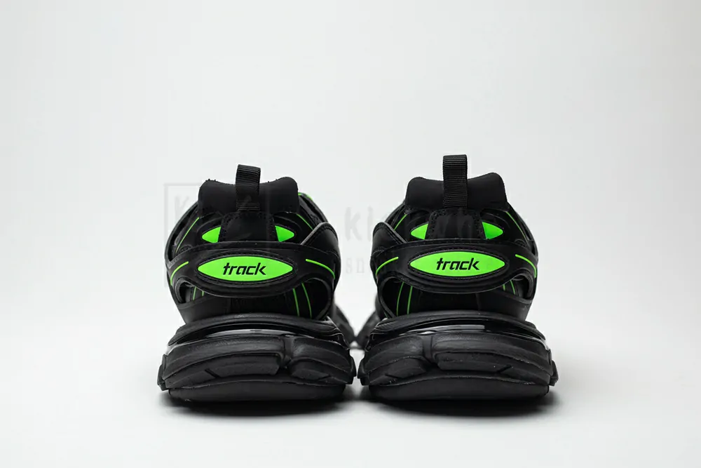 Ba*len*cia*ga track trainer black green logo