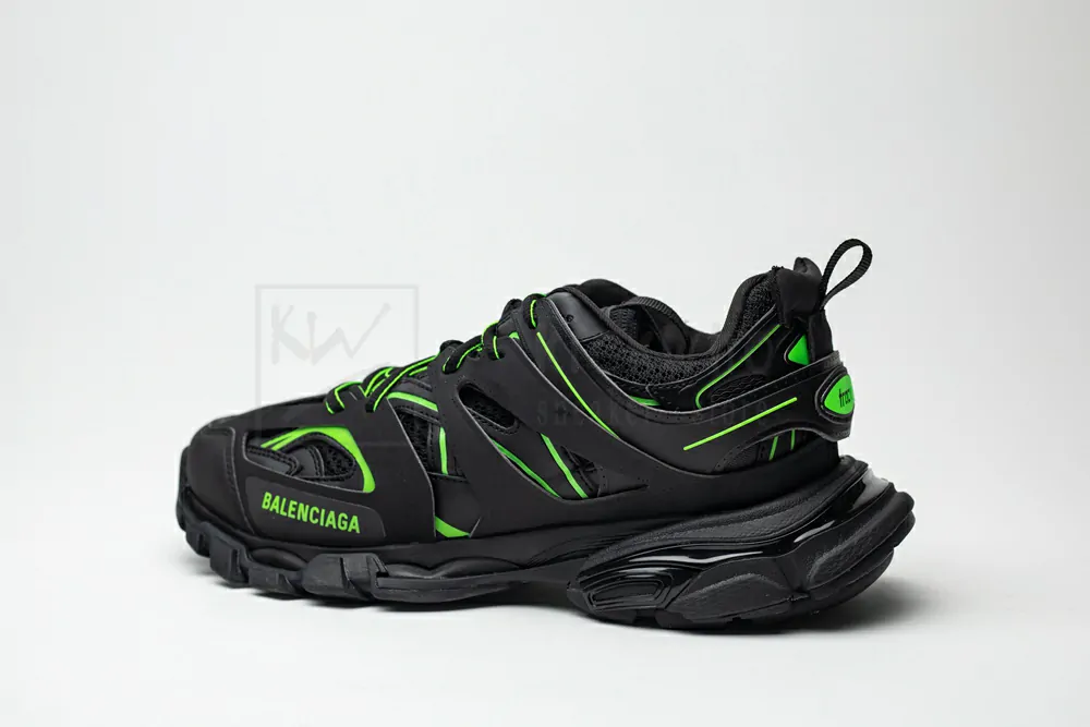 Ba*len*cia*ga track trainer black green logo