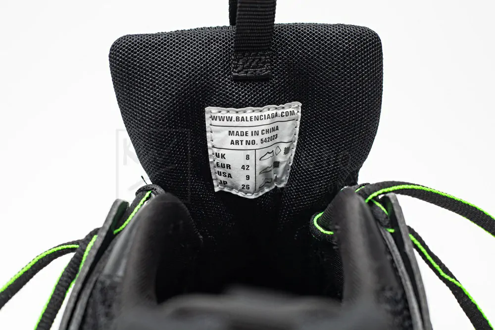 Ba*len*cia*ga track trainer black green logo
