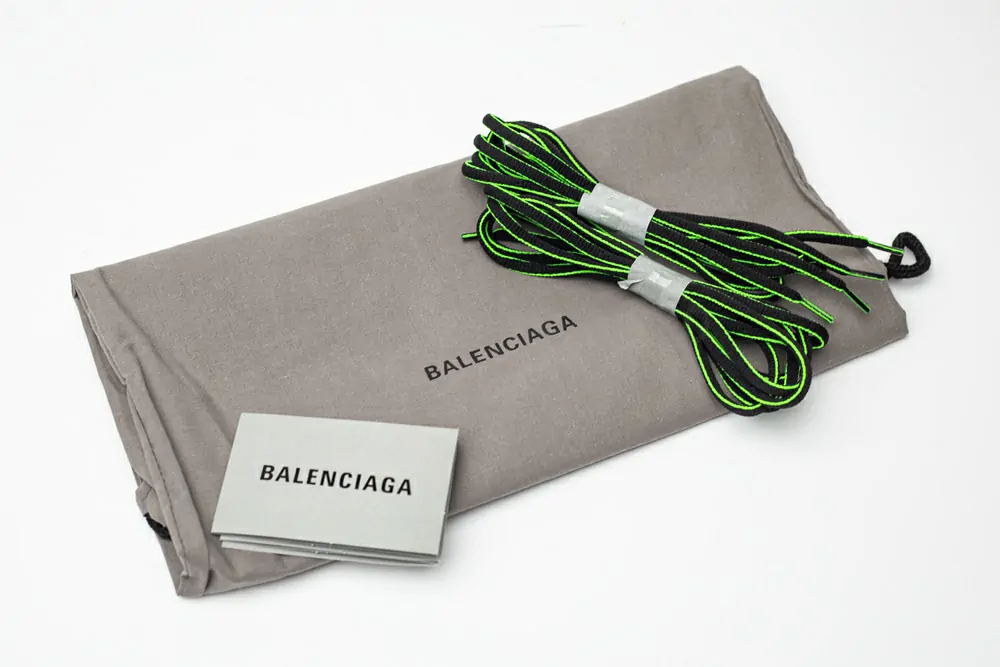 Ba*len*cia*ga track trainer black green logo