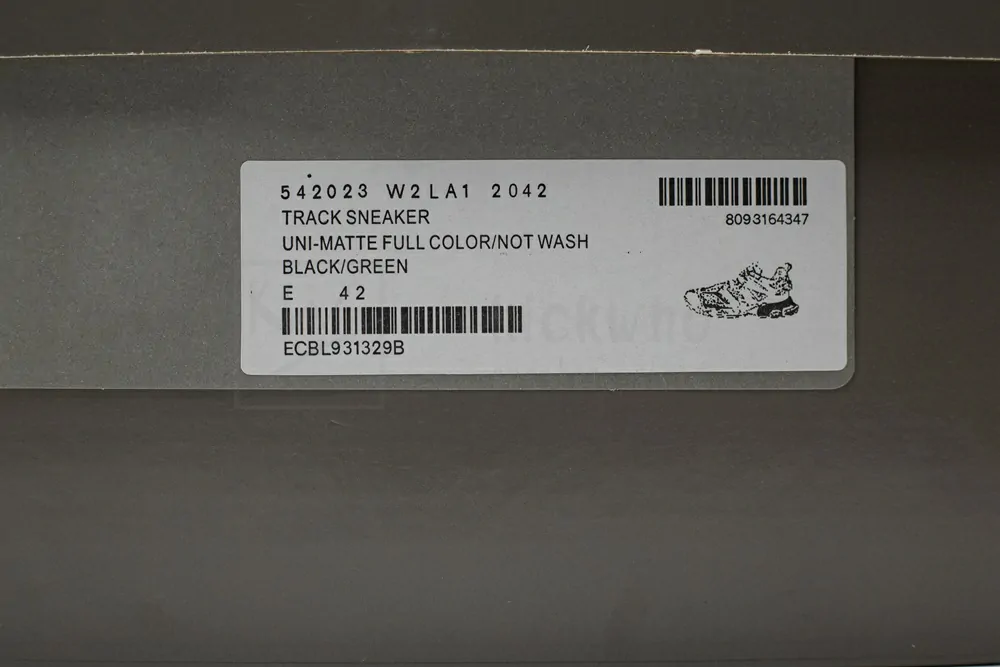 Ba*len*cia*ga track trainer black green logo