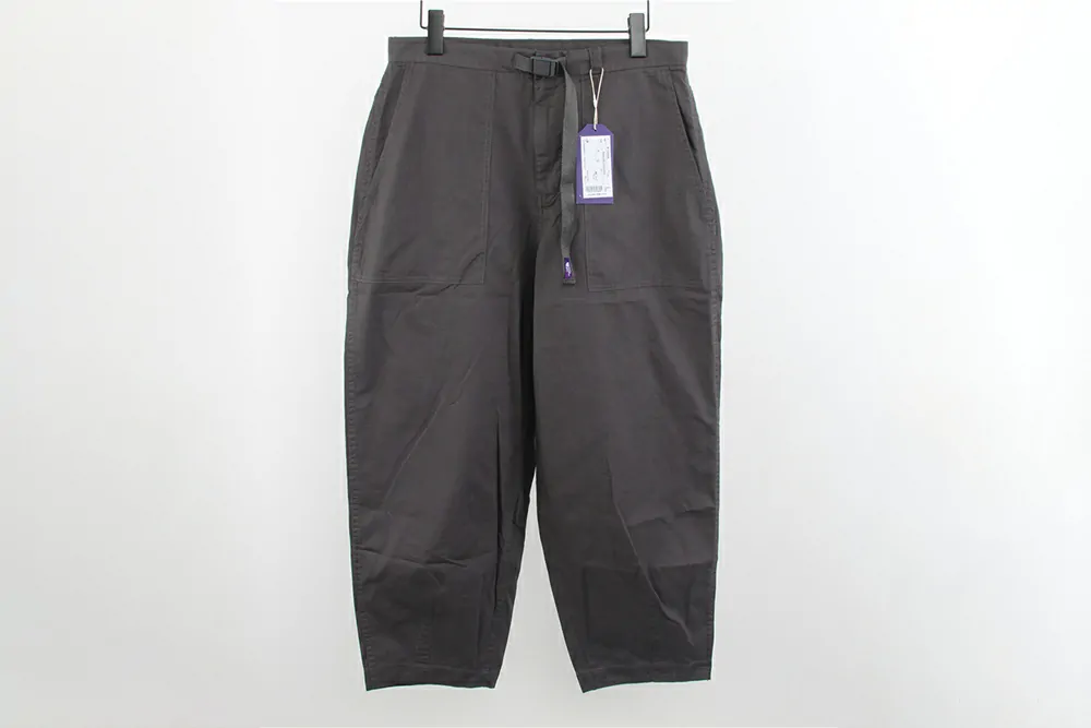 t*f ripstop wide cropped pants grey