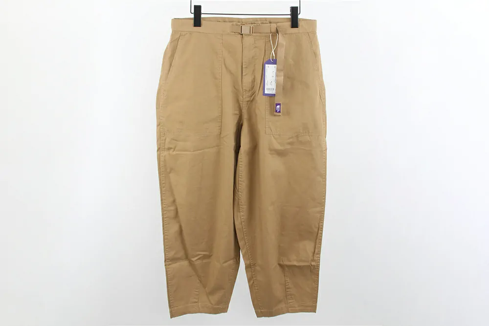 t*f ripstop wide cropped pants khaki