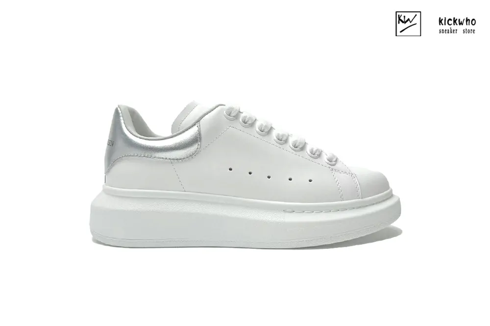 alexander mcqueen wmns oversized sneaker ''bleach white silver''