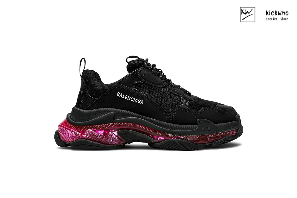 Ba*len*cia*ga triple s sneaker ''clear sole - black pink neon''