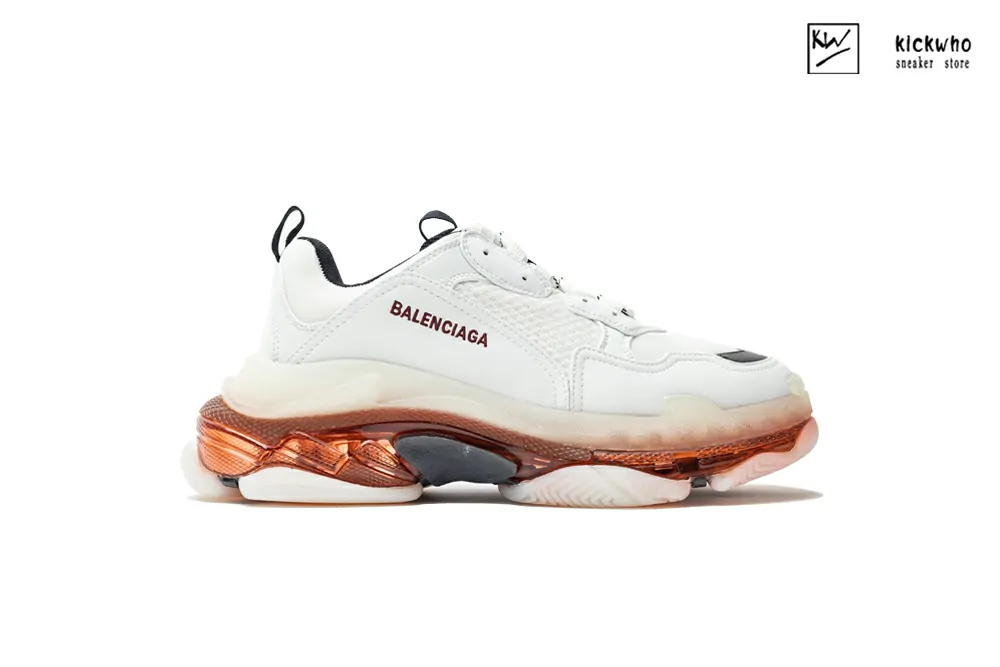 Ba*len*cia*ga triple s sneaker ''clear sole - white red''