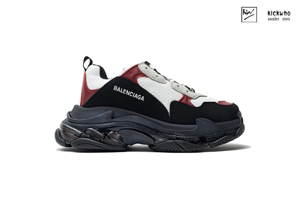Ba*len*cia*ga triple s sneaker ''clear sole - black red''