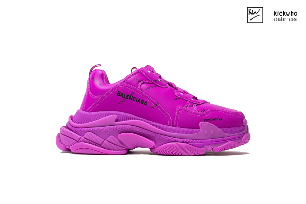 Ba*len*cia*ga wmns triple s sneaker ''all over logo - fuchsia''