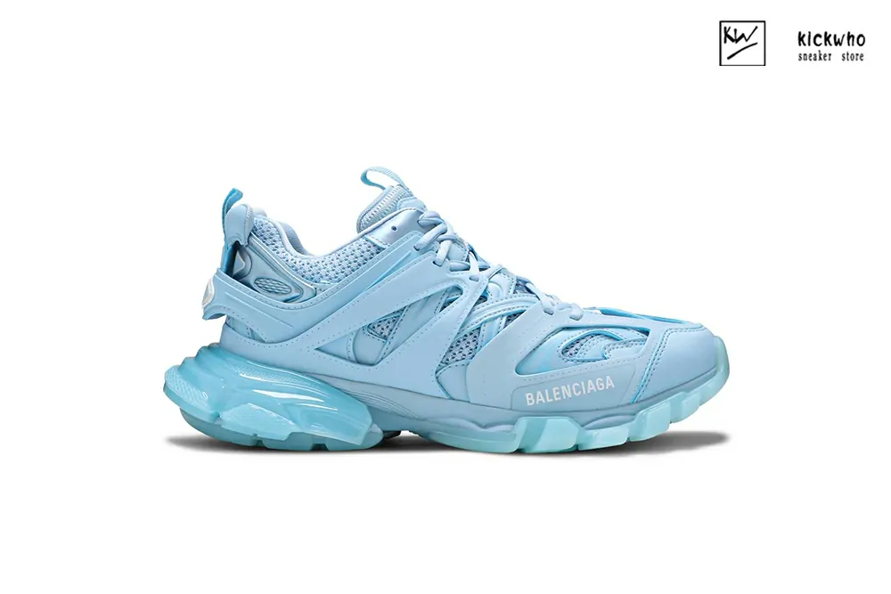 Ba*len*cia*ga track sneaker ''clear sole - light blue''