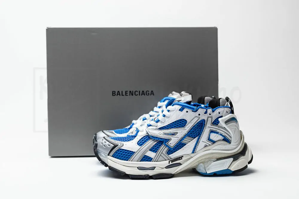 Ba*len*cia*ga runner blue white