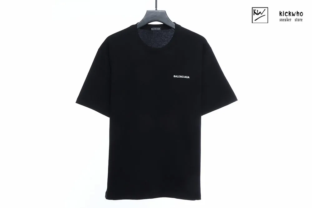 Ba*len*cia*ga logo letters tee black