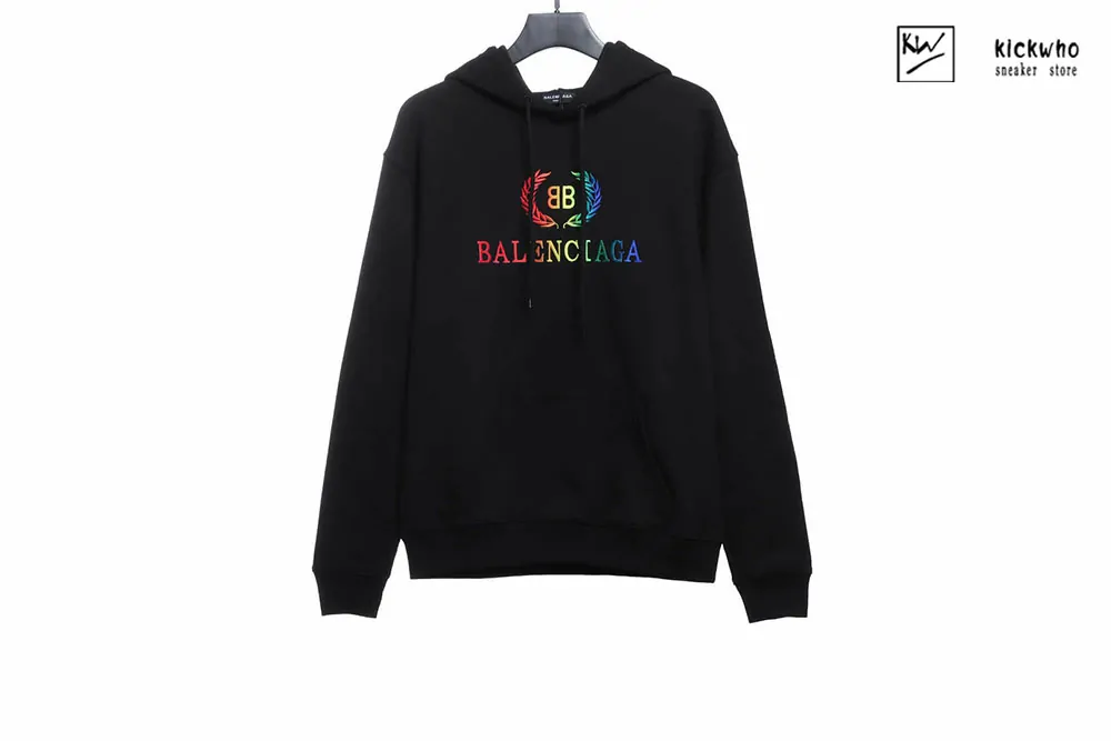 Ba*len*cia*ga rainbow wheat hoodie