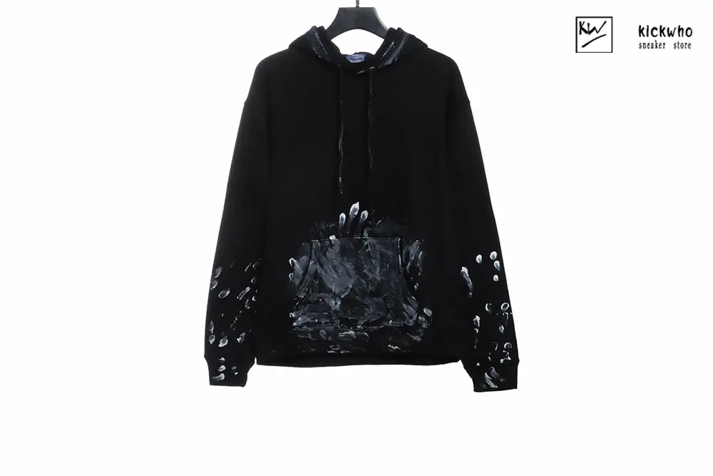 Ba*len*cia*ga white ink hoodie