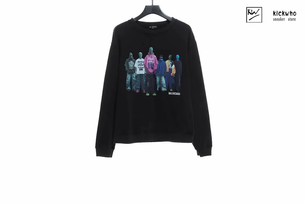 Ba*len*cia*ga portrait printed crewneck