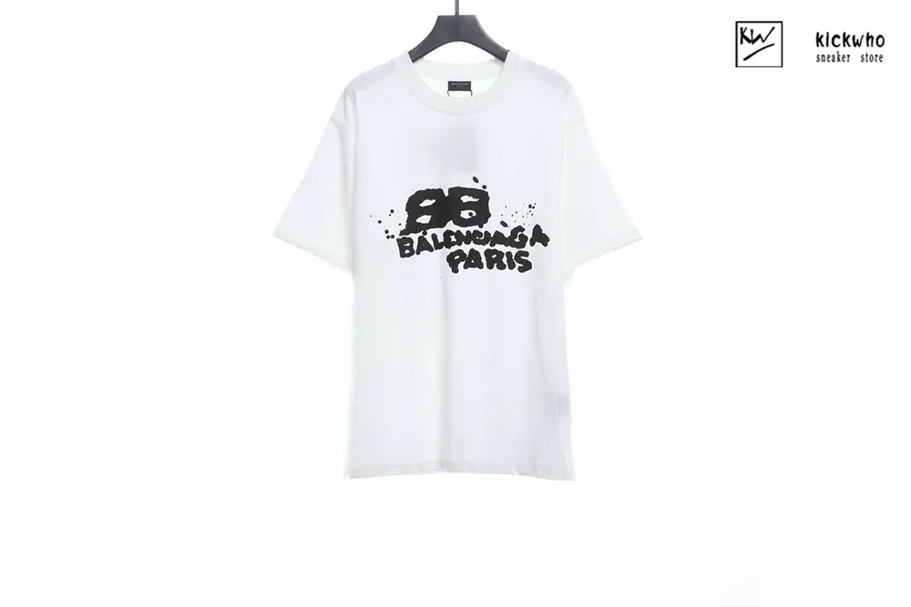 Ba*len*cia*ga hand drawn bb t-shirt white