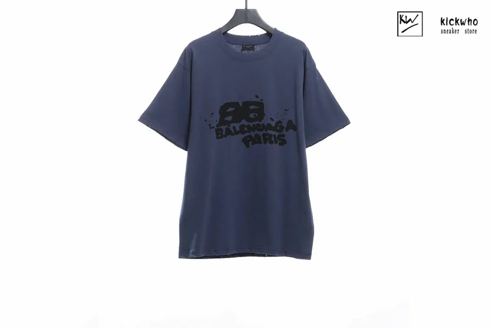 Ba*len*cia*ga hand drawn bb t-shirt purple