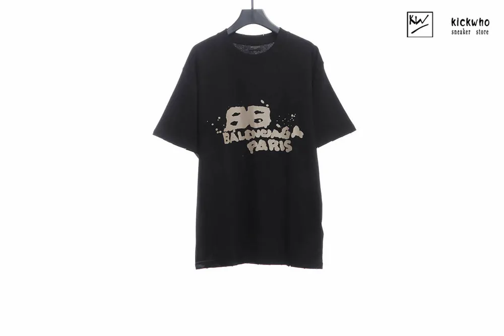 Ba*len*cia*ga hand drawn bb t-shirt black