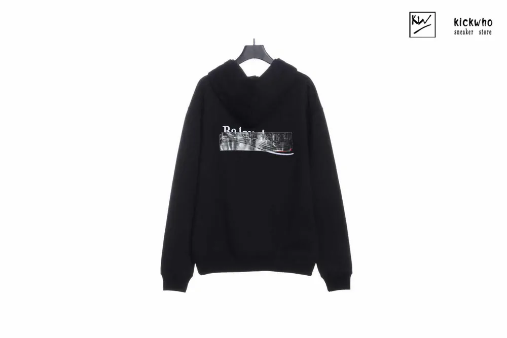 Ba*len*cia*ga x colette rubber strip hoodie
