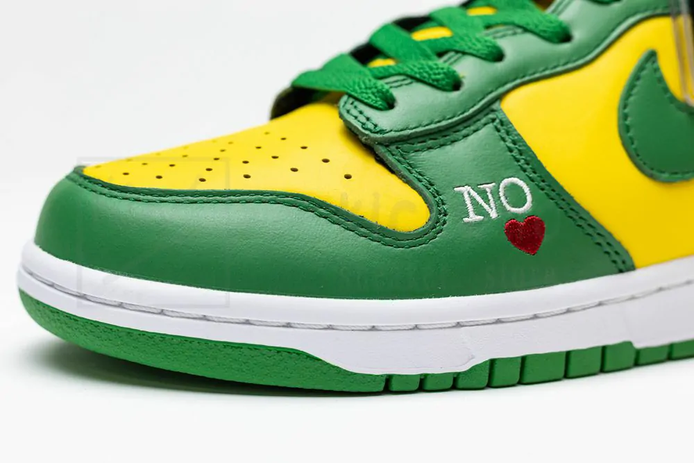 S*p x nike sb dunk high by any means green yellow