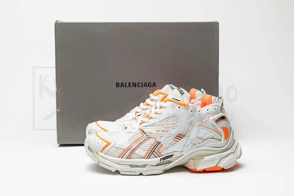 Ba*len*cia*ga runner white orange