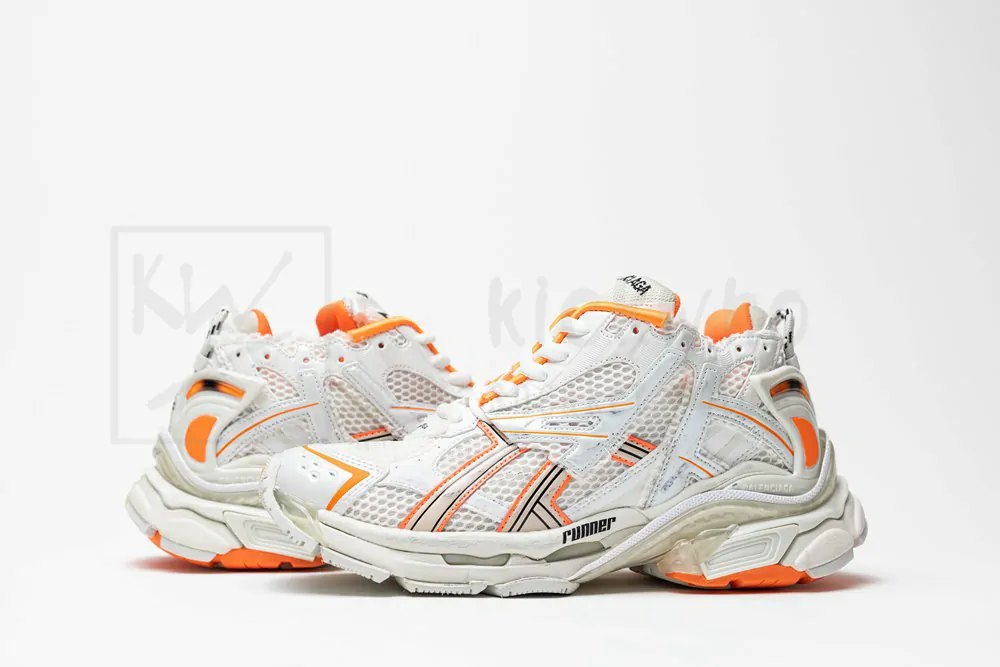 Ba*len*cia*ga runner white orange