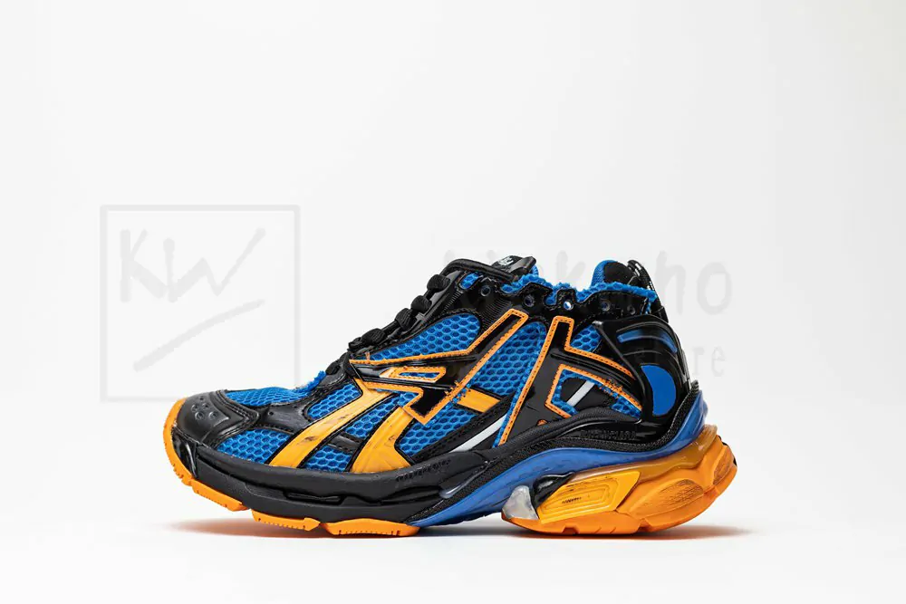 Ba*len*cia*ga runner sneaker blue orange
