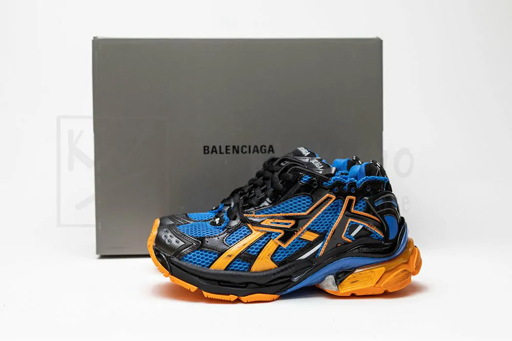 Ba*len*cia*ga runner sneaker blue orange