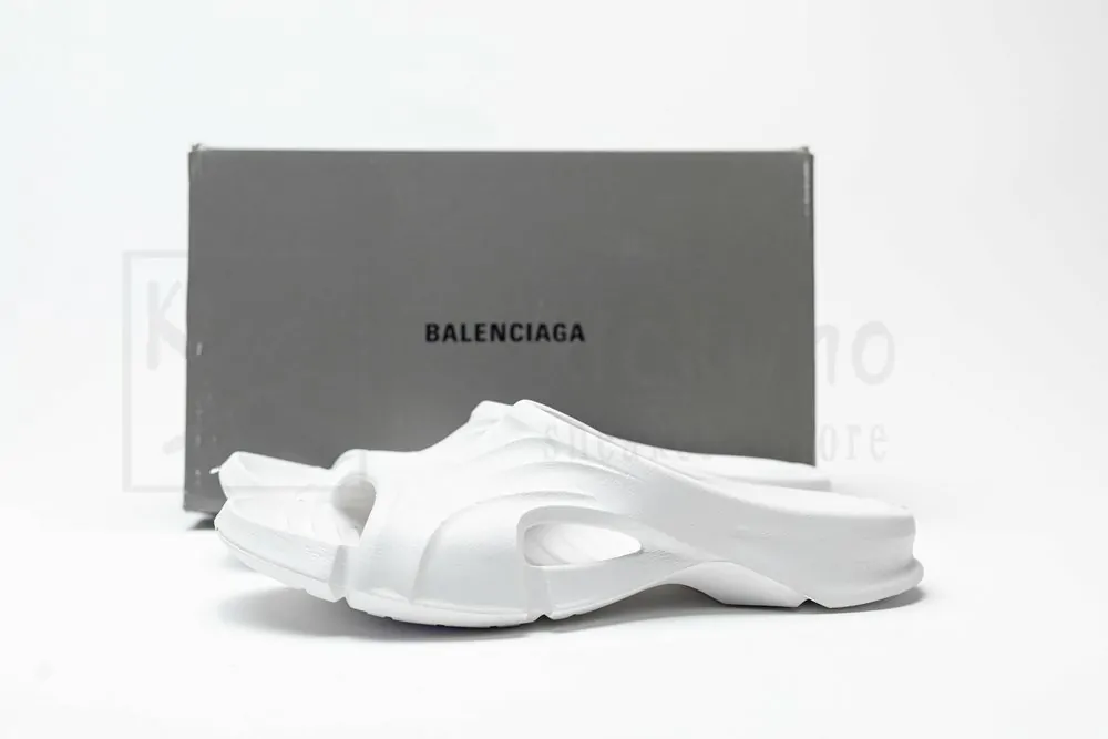 Ba*len*cia*ga mold slide sandal all white