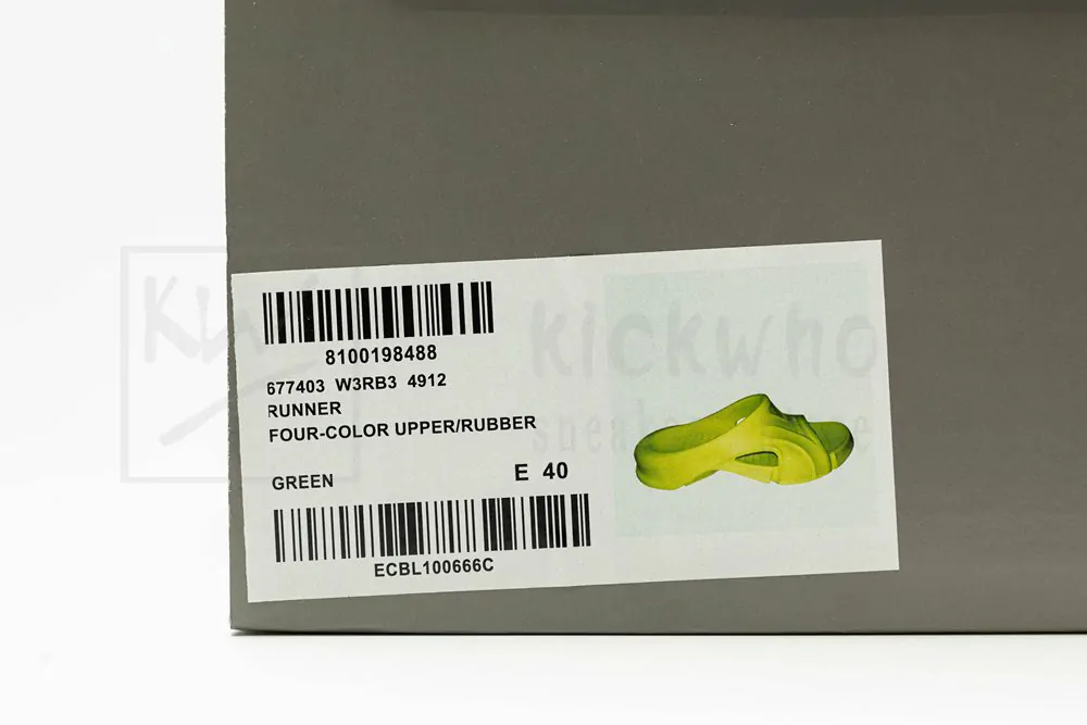 Ba*len*cia*ga mold slide sandal fluorescent green