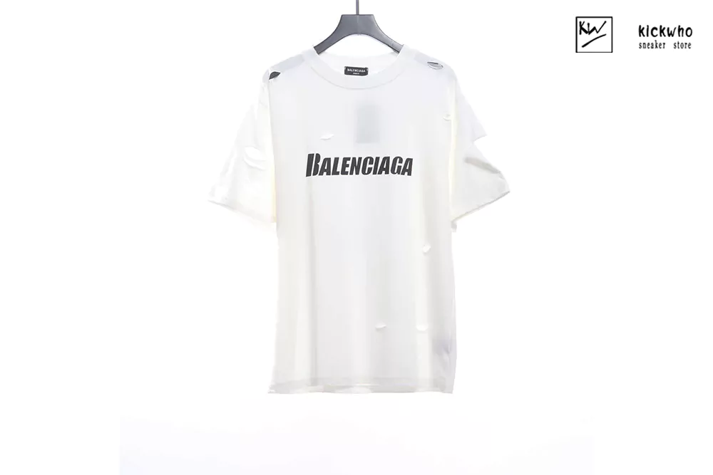 Ba*len*cia*ga broken style t-shirt white