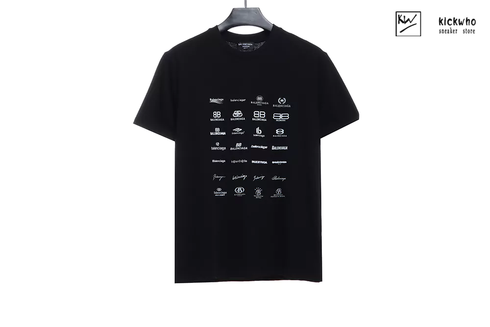 Ba*len*cia*ga archive logos t-shirt black