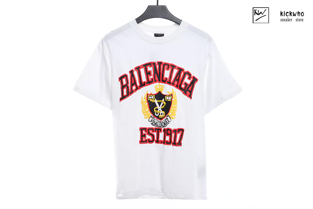 Ba*len*cia*ga turquoise t-shirt white