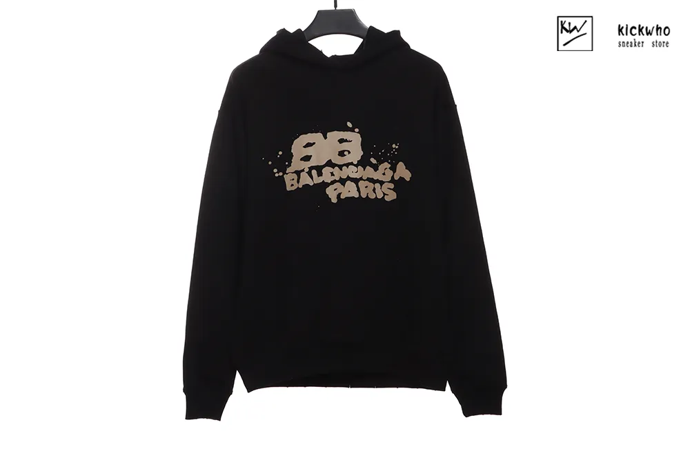 Ba*len*cia*ga dirty paris hoodie black