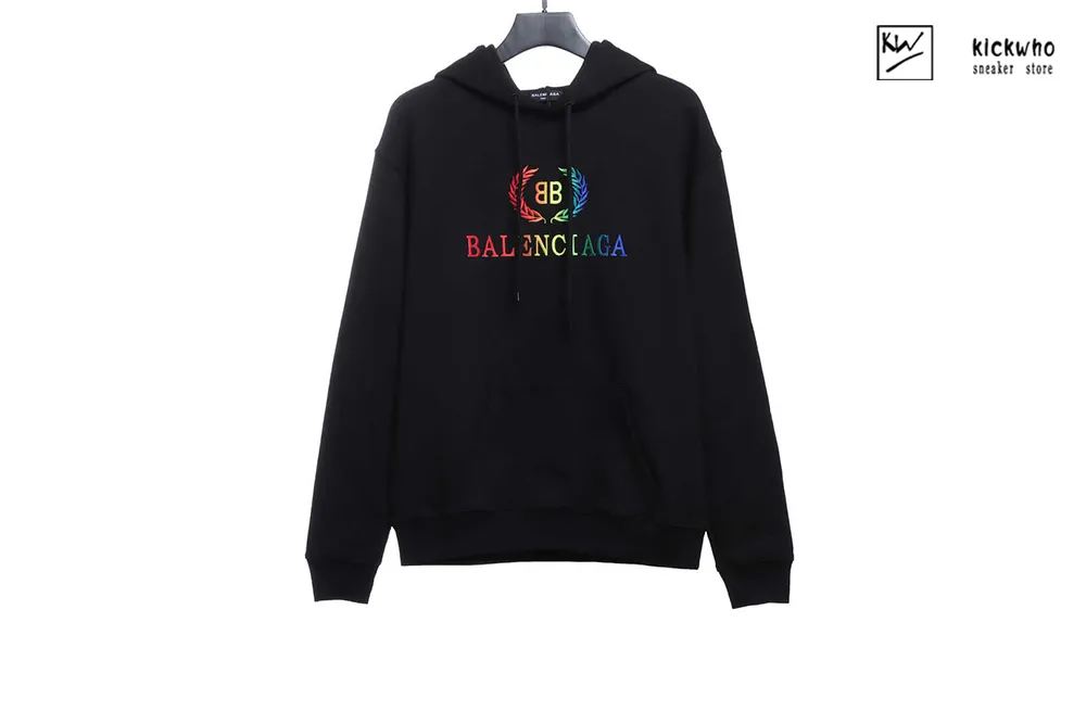 Ba*len*cia*ga rainbow wheat ear hoodie