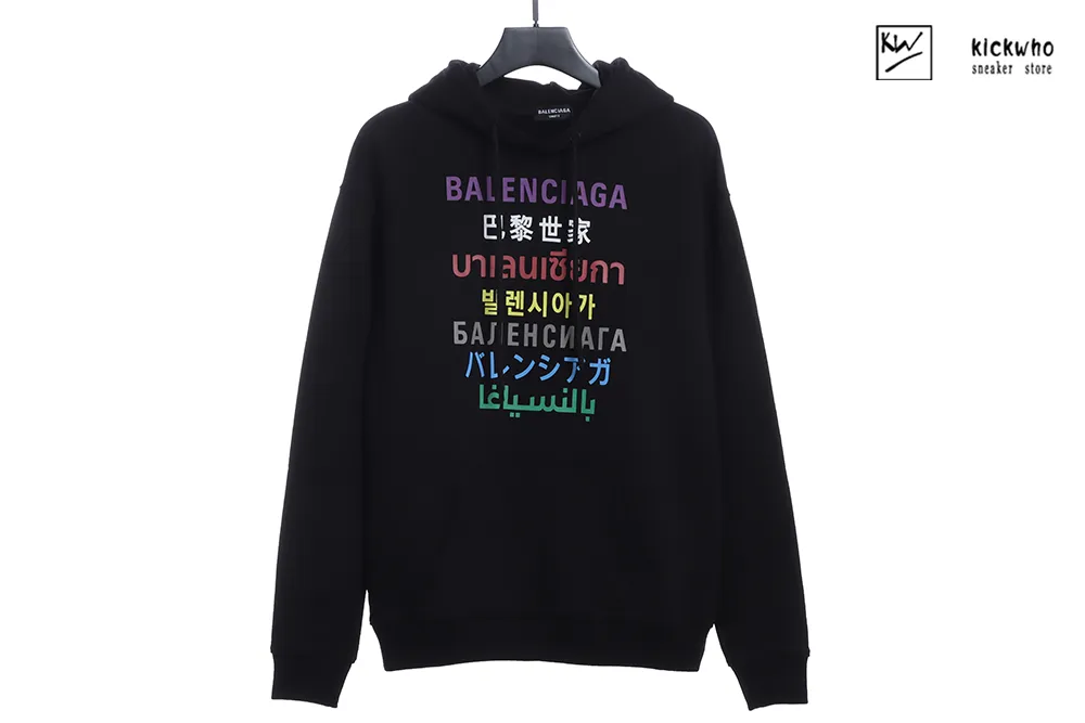 Ba*len*cia*ga multi logos hoodie