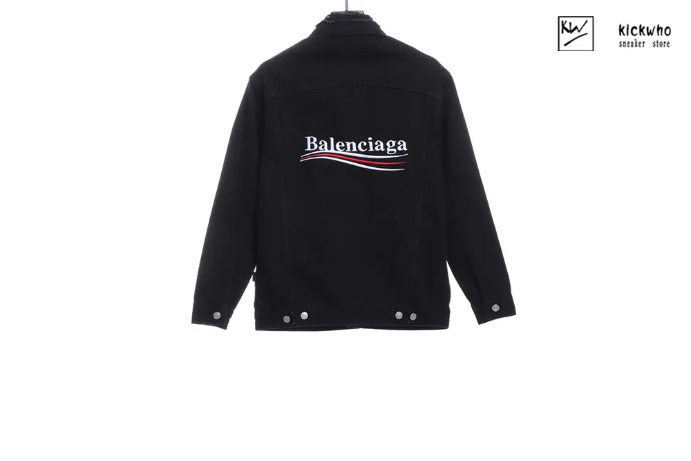 Ba*len*cia*ga x colette denim jacket black