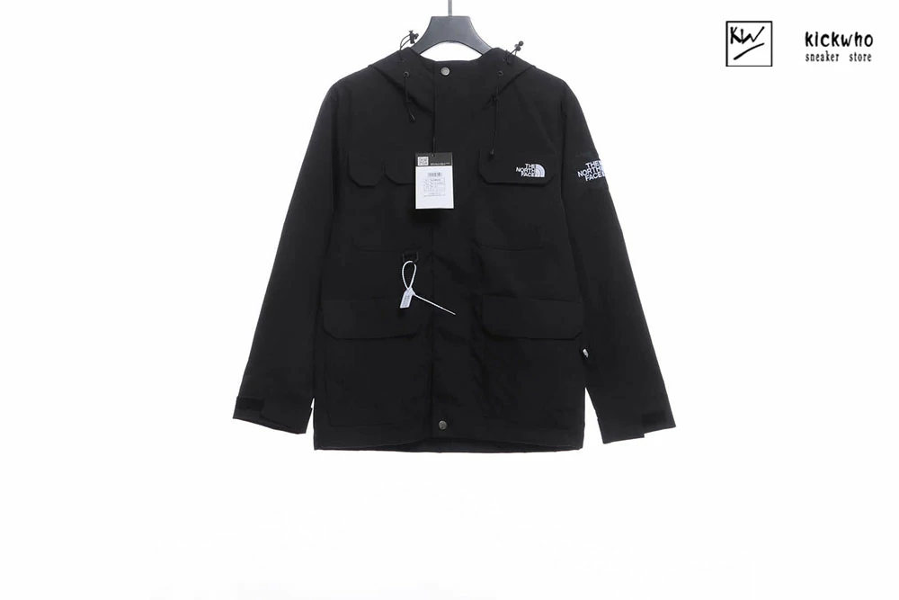 the n0*h F**e pocket overalls black