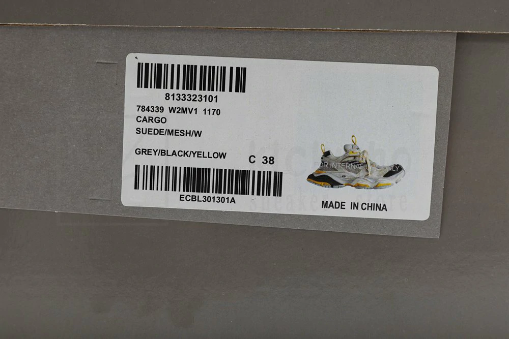 Ba*len*cia*ga cargo sneakers grey yellow