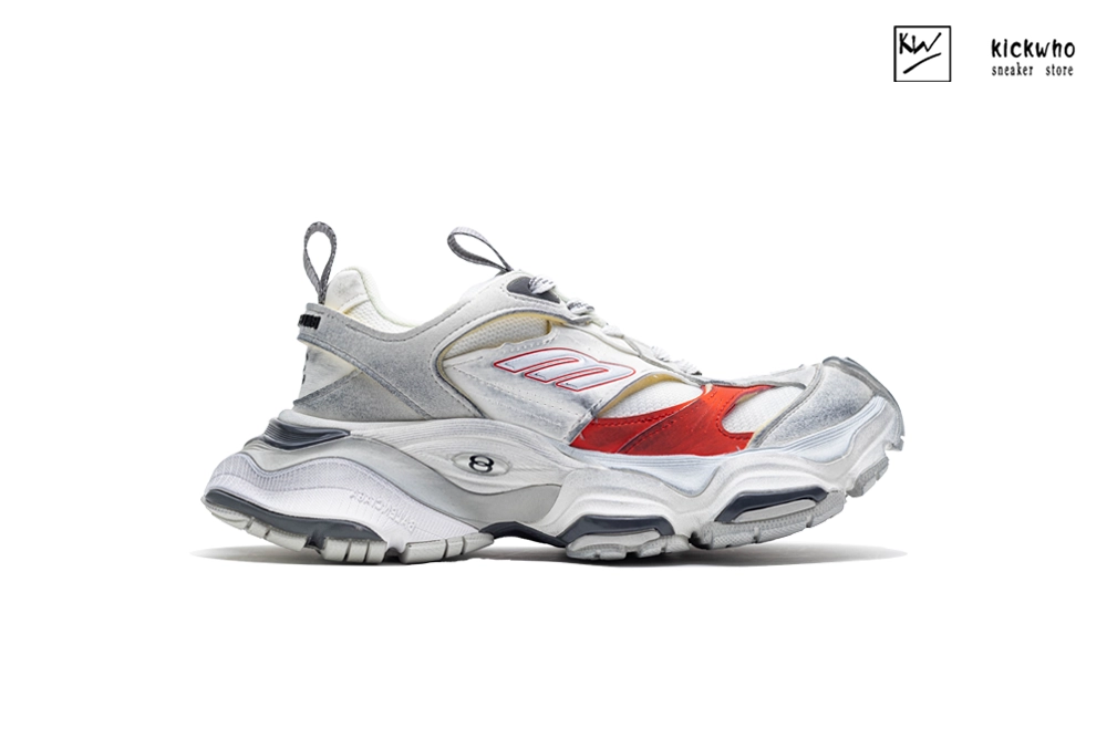 Ba*len*cia*ga cargo sneakers silvery red