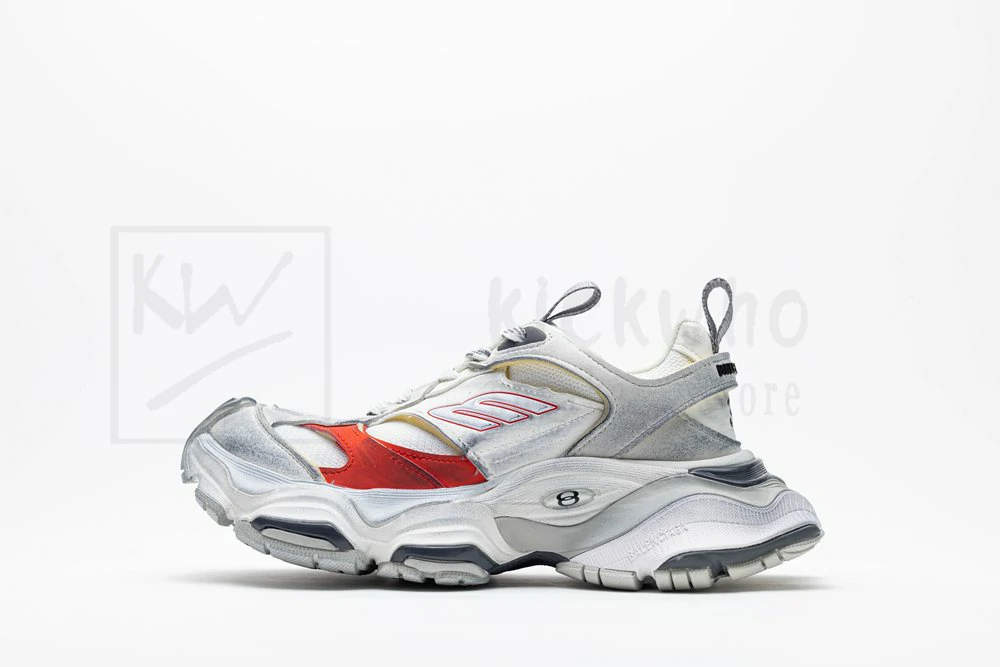 Ba*len*cia*ga cargo sneakers silvery red