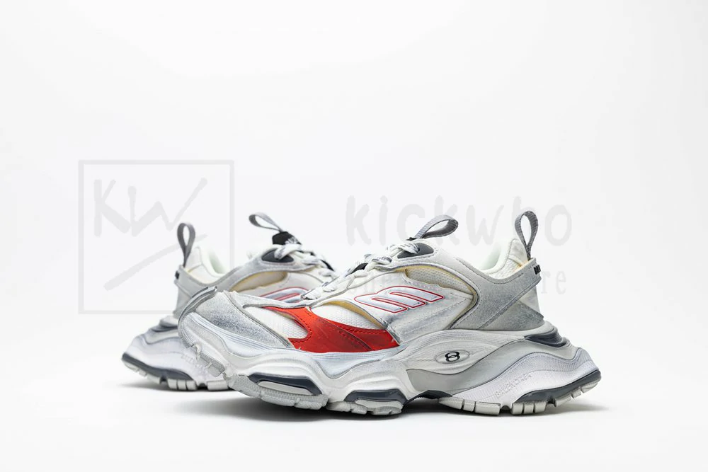 Ba*len*cia*ga cargo sneakers silvery red