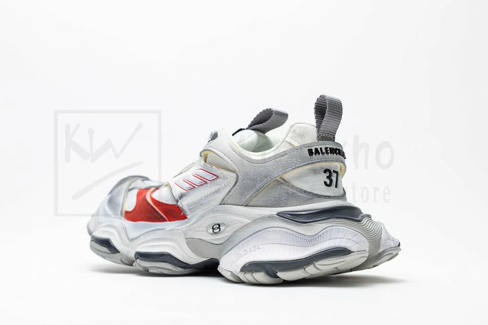 Ba*len*cia*ga cargo sneakers silvery red