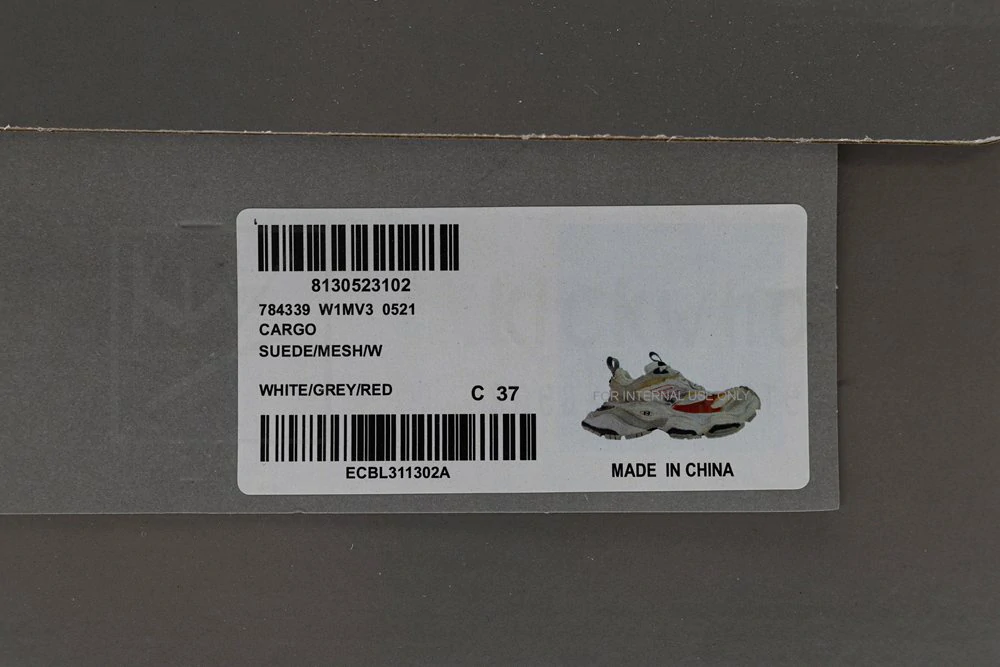 Ba*len*cia*ga cargo sneakers silvery red